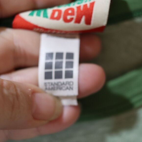 Vintage Mountain Dew Green Ringer T-Shirt Spellout Logo Made in USA Large - Picture 8 of 9